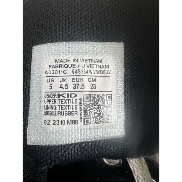 Converse Chuck Taylor All Star Lugged Lift High Black Sneakers Size 5 Kids - Picture 8 of 9